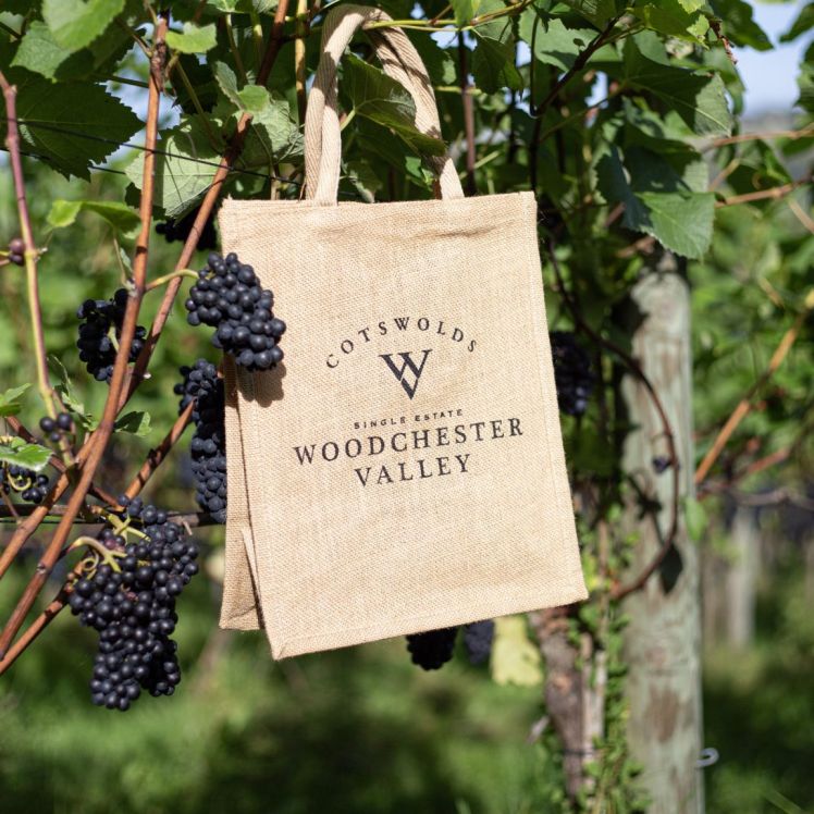 Branded 6 bottle jute bag