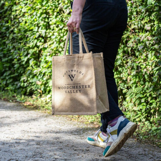 Branded 6 bottle jute bag